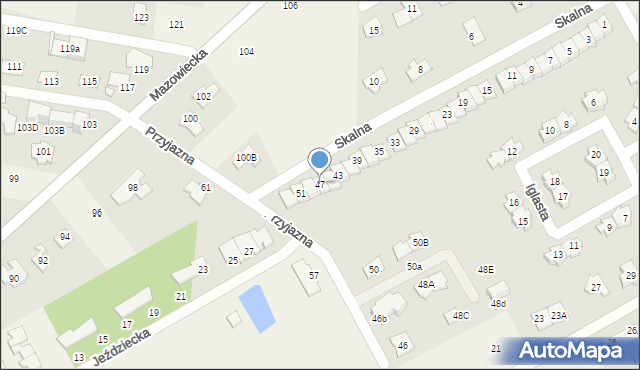 Bobrowiec, Skalna, 47, mapa Bobrowiec