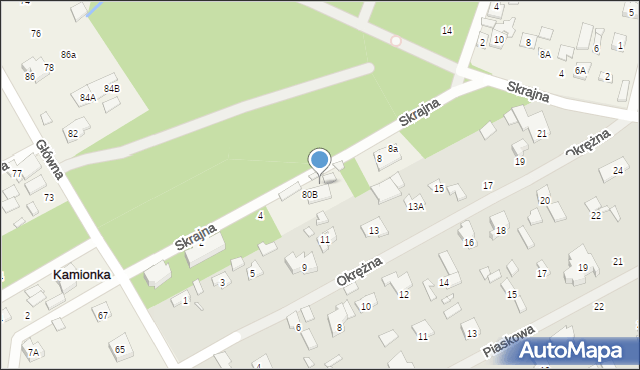 Bobrowiec, Skrajna, 6, mapa Bobrowiec