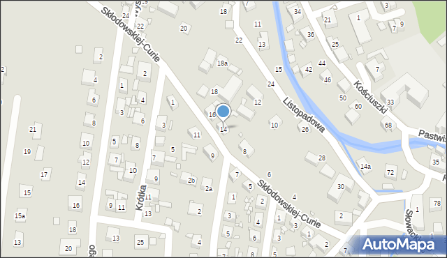 Bogatynia, Skłodowskiej-Curie Marii, 14, mapa Bogatynia