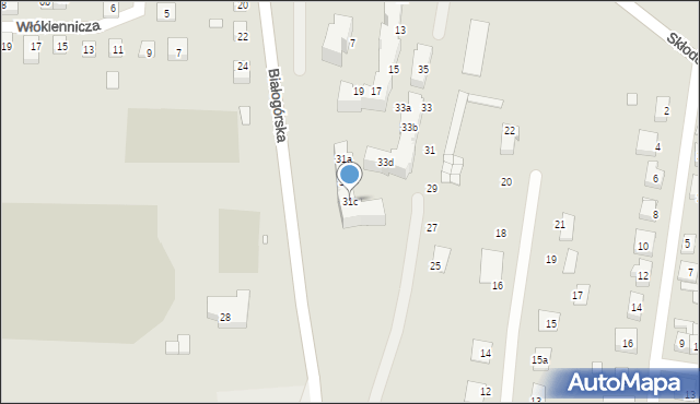 Bogatynia, Skłodowskiej-Curie Marii, 31c, mapa Bogatynia