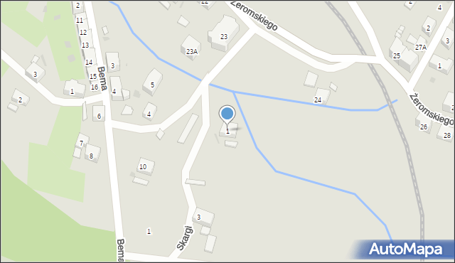Boguszów-Gorce, Skargi Piotra, ks., 1, mapa Boguszów-Gorce