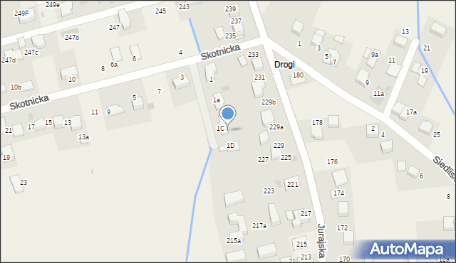 Bolechowice, Skotnicka, 1b, mapa Bolechowice