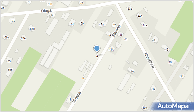 Borowa Góra, Skośna, 4, mapa Borowa Góra