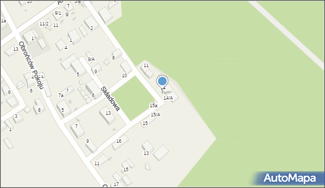 Boruszowice, Składowa, 14/B, mapa Boruszowice