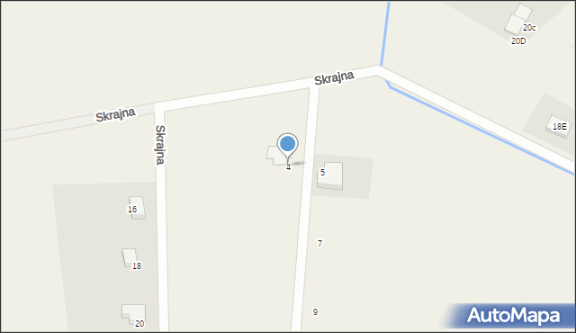 Borzyszewo, Skrajna, 4, mapa Borzyszewo