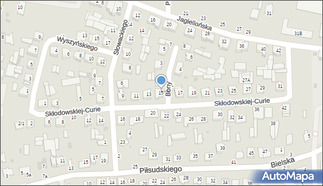 Brańsk, Skłodowskiej-Curie Marii, 15, mapa Brańsk