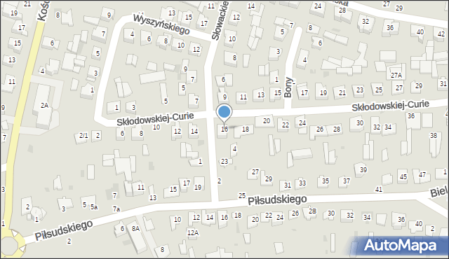 Brańsk, Skłodowskiej-Curie Marii, 16, mapa Brańsk