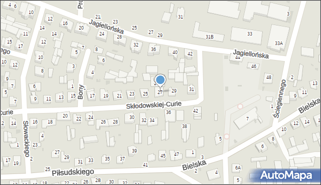 Brańsk, Skłodowskiej-Curie Marii, 27, mapa Brańsk