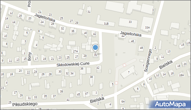 Brańsk, Skłodowskiej-Curie Marii, 31, mapa Brańsk