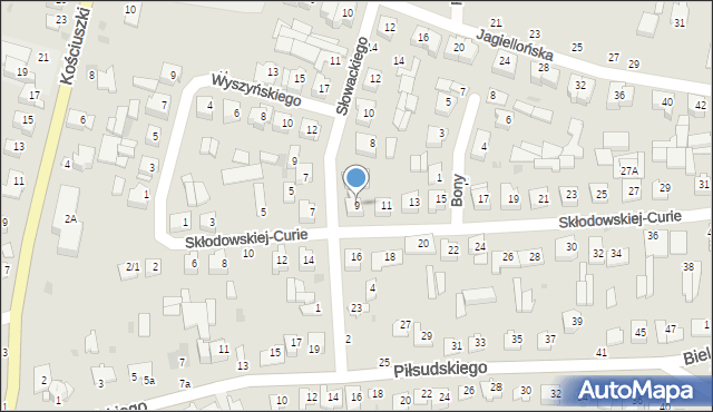 Brańsk, Skłodowskiej-Curie Marii, 9, mapa Brańsk