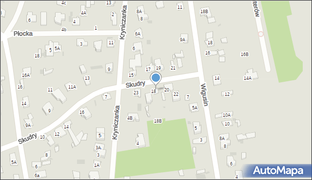 Brwinów, Skudry Stanisława, dr., 18a, mapa Brwinów