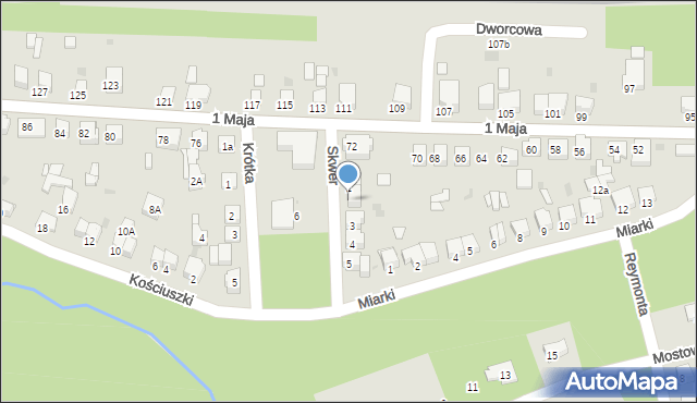 Bukowno, Skwer, 2, mapa Bukowno