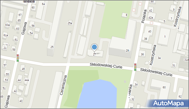 Bydgoszcz, Skłodowskiej-Curie Marii, 27, mapa Bydgoszczy