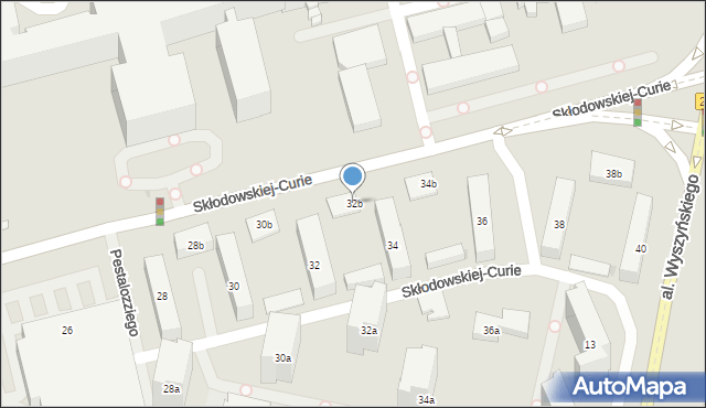 Bydgoszcz, Skłodowskiej-Curie Marii, 32b, mapa Bydgoszczy