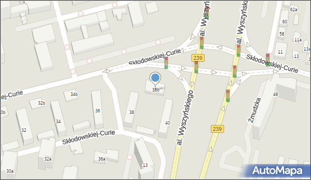 Bydgoszcz, Skłodowskiej-Curie Marii, 38b, mapa Bydgoszczy