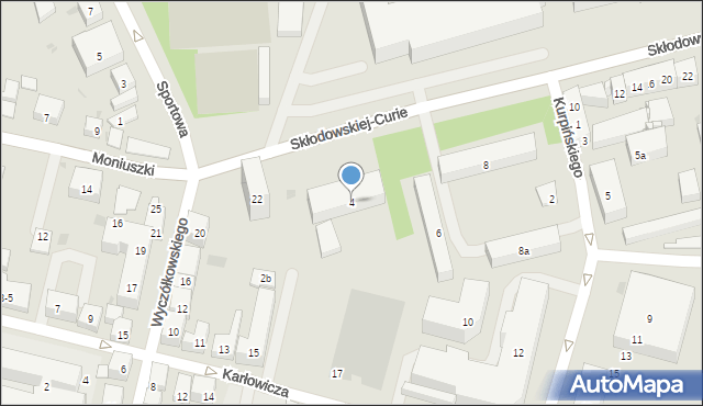 Bydgoszcz, Skłodowskiej-Curie Marii, 4, mapa Bydgoszczy