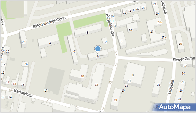 Bydgoszcz, Skłodowskiej-Curie Marii, 8a, mapa Bydgoszczy