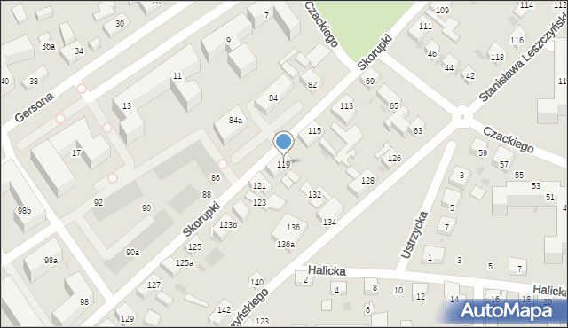 Bydgoszcz, Skorupki Ignacego Jana, ks., 119, mapa Bydgoszczy