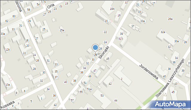 Bydgoszcz, Skorupki Ignacego Jana, ks., 28, mapa Bydgoszczy
