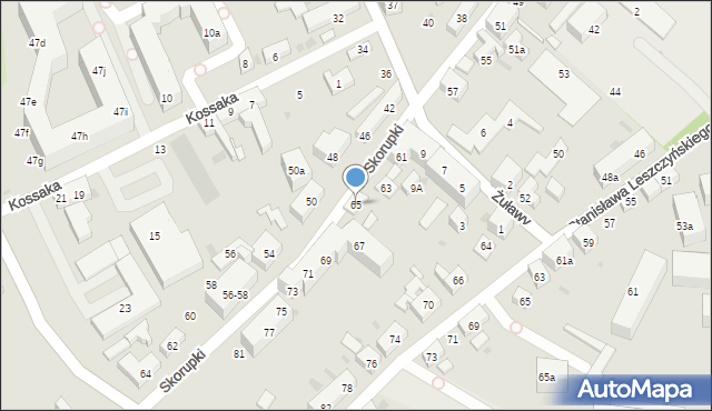 Bydgoszcz, Skorupki Ignacego Jana, ks., 65, mapa Bydgoszczy