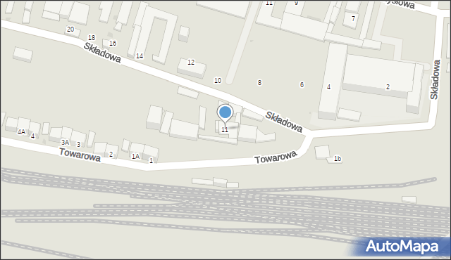 Bytom, Składowa, 11, mapa Bytomia