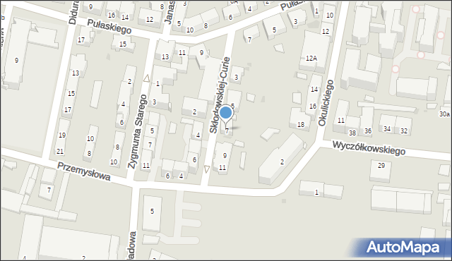 Bytom, Skłodowskiej-Curie Marii, 7, mapa Bytomia