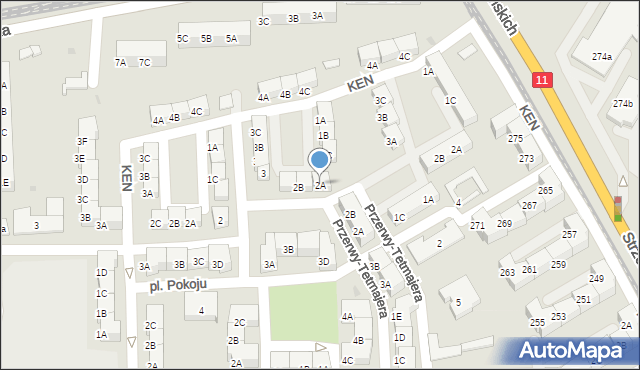 Bytom, Skwer Osiedlowy, 2A, mapa Bytomia