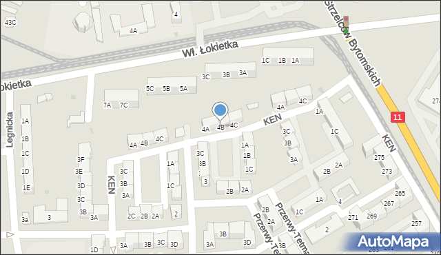 Bytom, Skwer Osiedlowy, 4B, mapa Bytomia