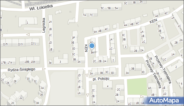Bytom, Skwer Zelwerowicza Aleksandra, 3A, mapa Bytomia