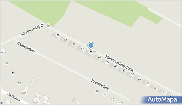 Bytów, Skłodowskiej-Curie Marii, 53, mapa Bytów