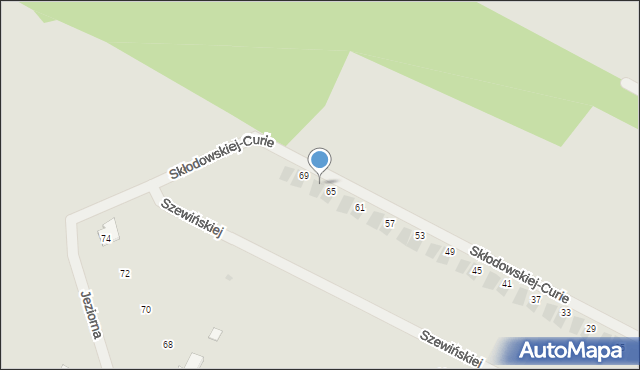 Bytów, Skłodowskiej-Curie Marii, 67, mapa Bytów