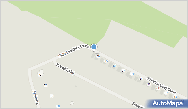 Bytów, Skłodowskiej-Curie Marii, 71, mapa Bytów