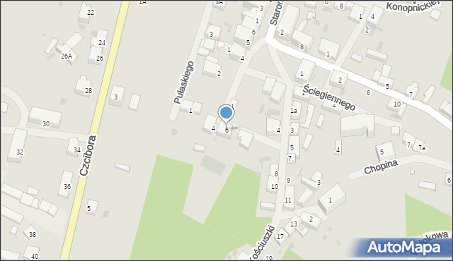 Cedynia, Skorupki Ignacego Jana, ks., 6, mapa Cedynia