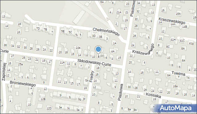 Chełm, Skłodowskiej-Curie Marii, 8, mapa Chełma