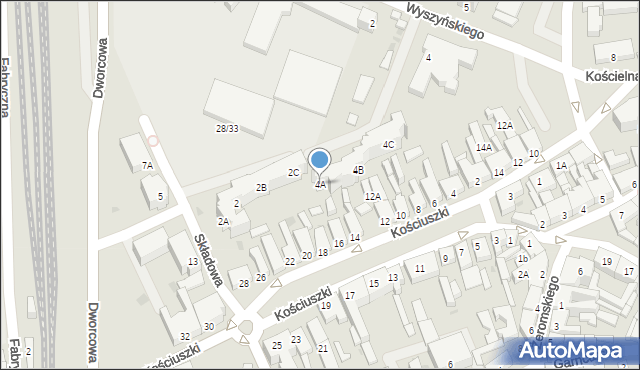 Chodzież, Składowa, 4A, mapa Chodzież