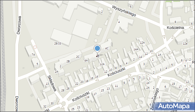 Chodzież, Składowa, 4B, mapa Chodzież