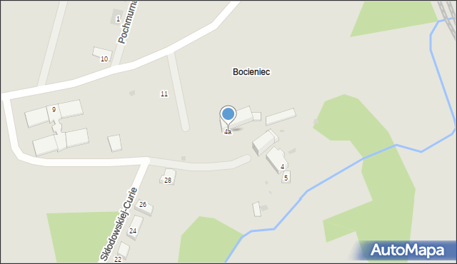 Chojna, Skłodowskiej-Curie Marii, 4a, mapa Chojna