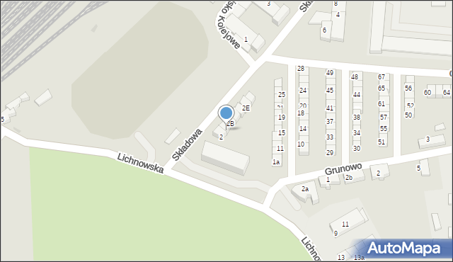 Chojnice, Składowa, 2A, mapa Chojnic