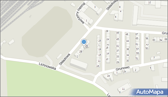 Chojnice, Składowa, 2D, mapa Chojnic