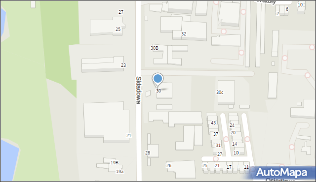 Chorzów, Składowa, 30, mapa Chorzów