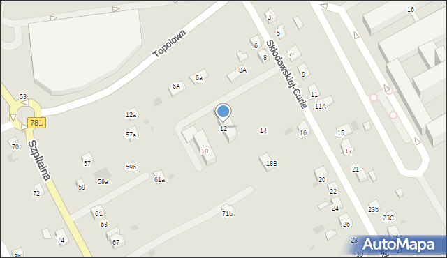 Chrzanów, Skłodowskiej-Curie Marii, 12, mapa Chrzanów
