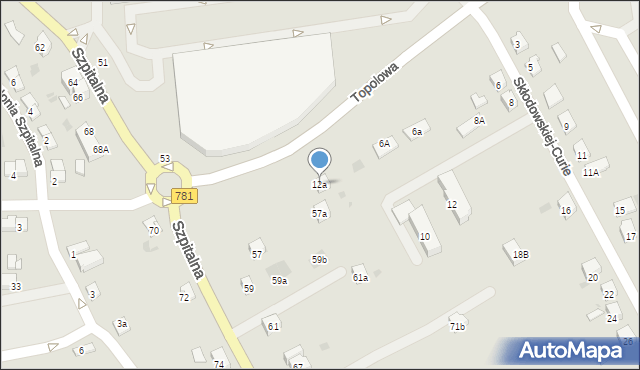 Chrzanów, Skłodowskiej-Curie Marii, 12a, mapa Chrzanów