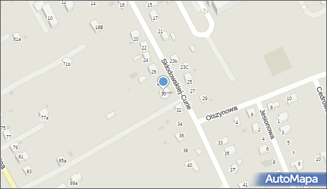 Chrzanów, Skłodowskiej-Curie Marii, 30, mapa Chrzanów
