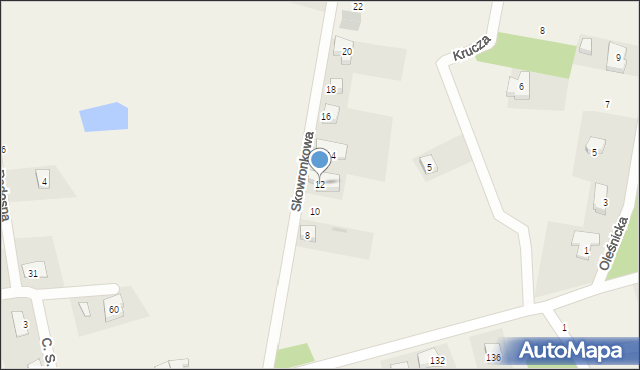 Chrząstawa Wielka, Skowronkowa, 12, mapa Chrząstawa Wielka
