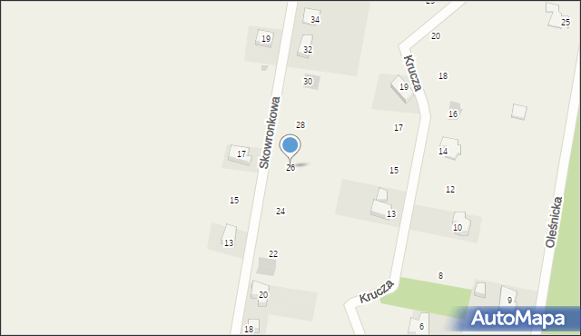 Chrząstawa Wielka, Skowronkowa, 26, mapa Chrząstawa Wielka