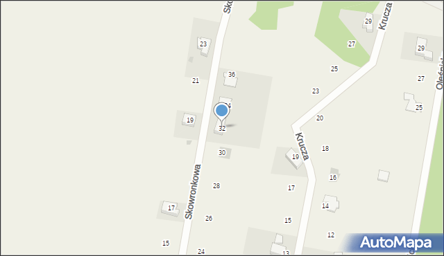 Chrząstawa Wielka, Skowronkowa, 32, mapa Chrząstawa Wielka