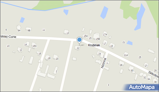 Ciechanów, Skłodowskiej-Curie Marii, 22a, mapa Ciechanów