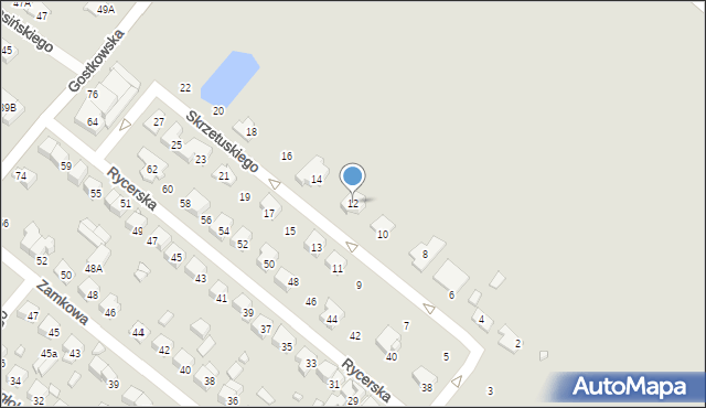 Ciechanów, Skrzetuskiego, 12, mapa Ciechanów