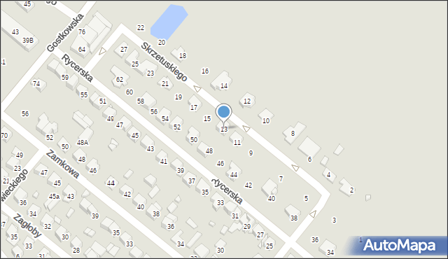 Ciechanów, Skrzetuskiego, 13, mapa Ciechanów