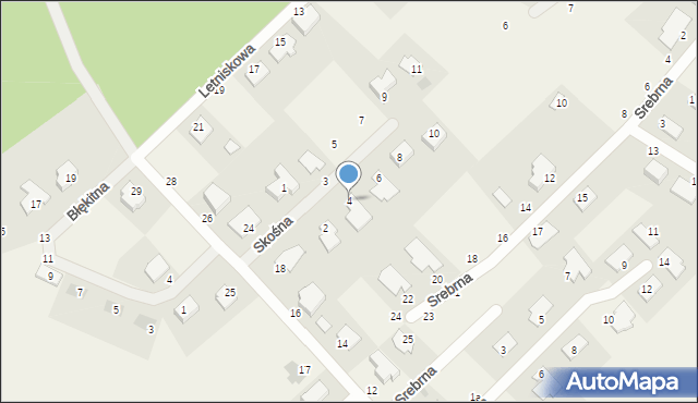 Ciele, Skośna, 4, mapa Ciele